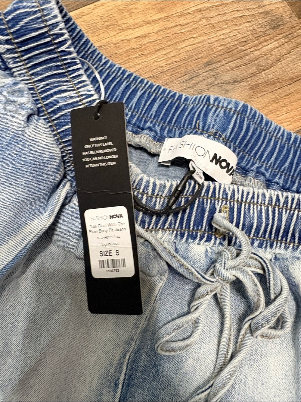 Fashion Nova Tall Goin With The Flow Jeans Light Wash Tiered Wide Leg Size S - Picture 4 of 5